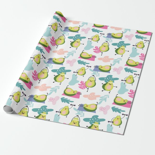 Papier Cadeau Papier à enveloppement Avocado (Déroulé)