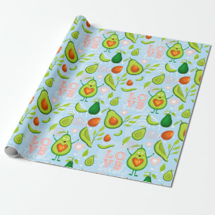 Papier Cadeau Papier à enveloppement Avocado