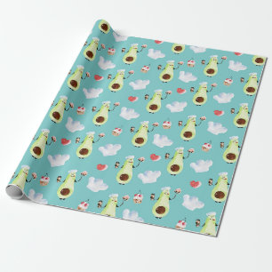 Papier Cadeau Papier à enveloppement Avocado