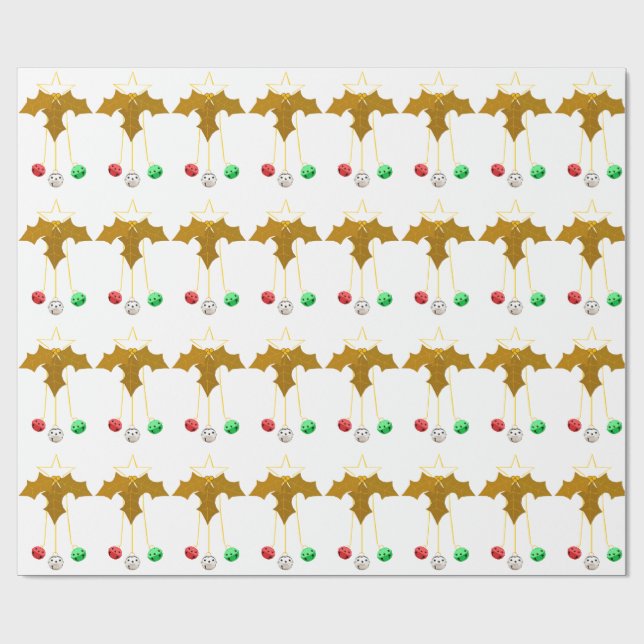 Papier Cadeau Papier à enveloppement blanc pour cloches à sonner (Plat)