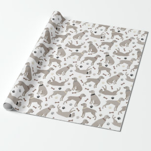 Papier Cadeau Papier à enveloppement blanc pour os et pattes Wei