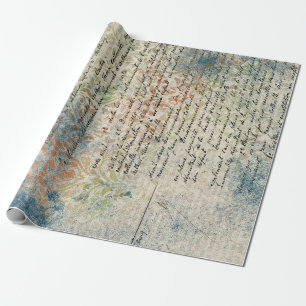 Papier Cadeau Papier à enveloppement bleu Pastel d'inspiration v