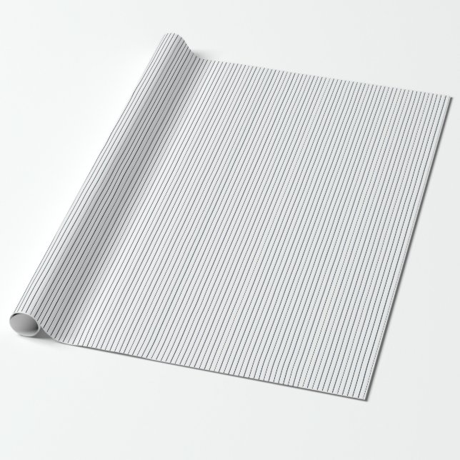 Papier Cadeau Papier à enveloppement cadeau rayé bleu blanc 01 (Déroulé)