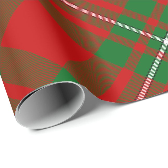 Papier Cadeau Papier à enveloppement Clan Gregor Tartan (Coin rond)