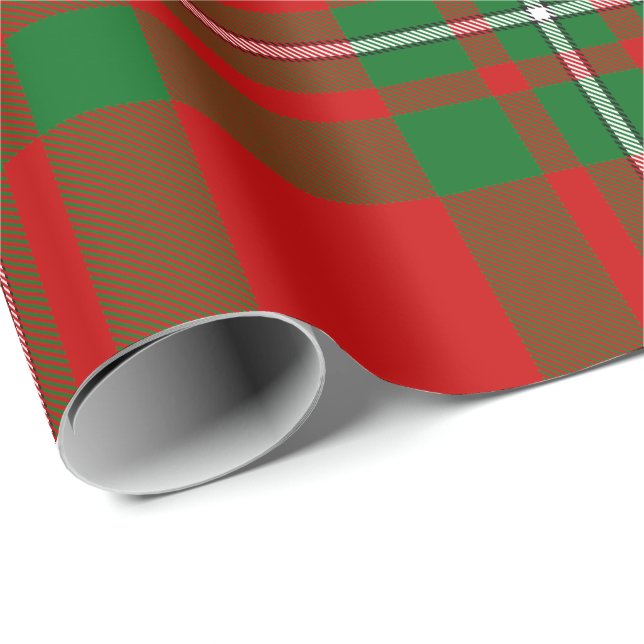 Papier Cadeau Papier à enveloppement Clan Gregor Tartan (Coin rond)