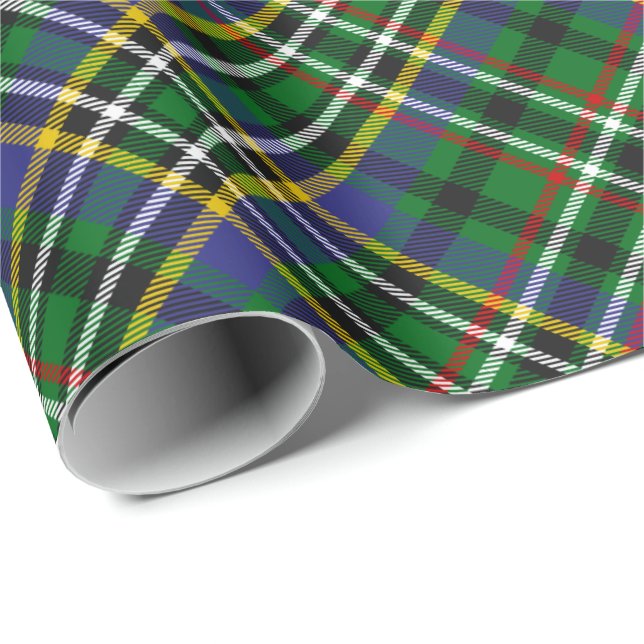 Papier Cadeau Papier à enveloppement Clan Scott Green Tartan (Coin rond)