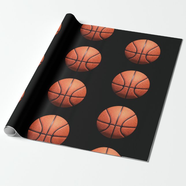 Papier Cadeau Papier à enveloppement de basket-ball (Déroulé)