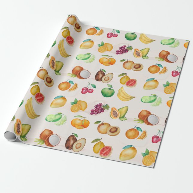Papier Cadeau Papier à enveloppement de fruits (Déroulé)