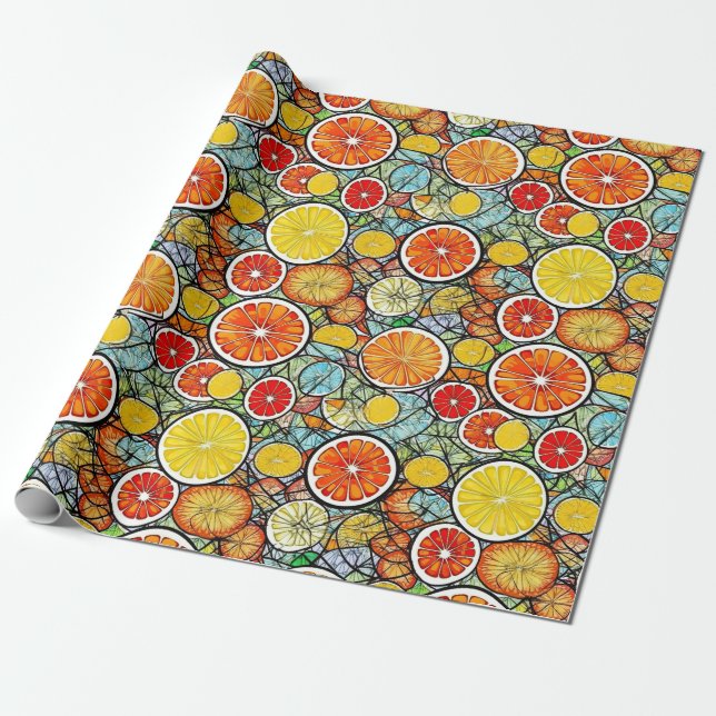 Papier Cadeau Papier à enveloppement de fruits (Déroulé)