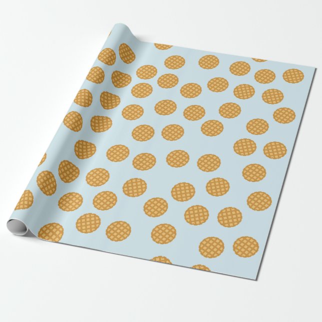 Papier Cadeau Papier à enveloppement de gaufres mignonnes (Déroulé)