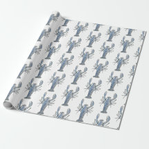 Papier à enveloppement de homard bleu