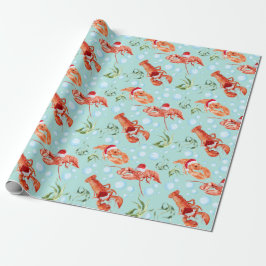 Papier Cadeau Papier à enveloppement de homard festif