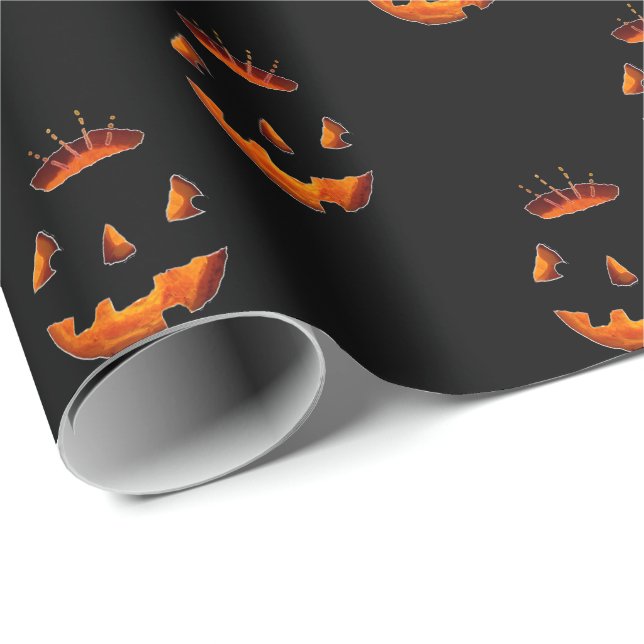 Papier Cadeau Papier à enveloppement de la fête d'Halloween (Coin rond)