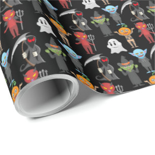 Papier Cadeau Papier à enveloppement de la fête d'Halloween