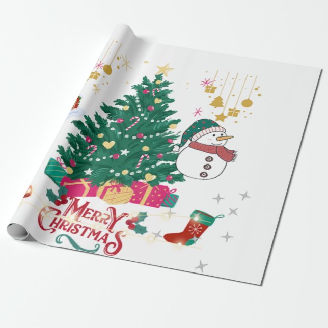 Papier Cadeau Papier à enveloppement de Noël (Déroulé)