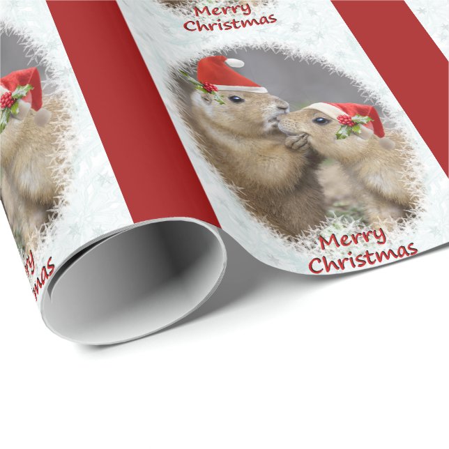 Papier Cadeau Papier à enveloppement de Noël Kiss - Noël (Coin rond)