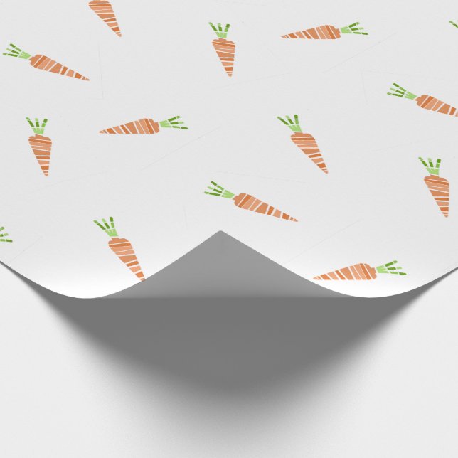 Papier Cadeau Papier à enveloppement de Pâques pour carottes (Coin)
