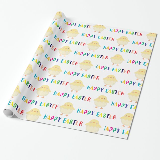 Papier Cadeau Papier à enveloppement de Pâques pour enfants - Am (Déroulé)