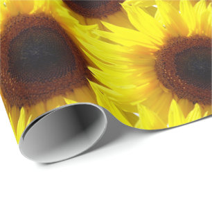 Papier Cadeau Papier à enveloppement de tournesol