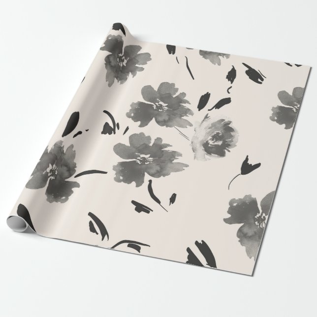 Papier Cadeau Papier à enveloppement floral (Déroulé)