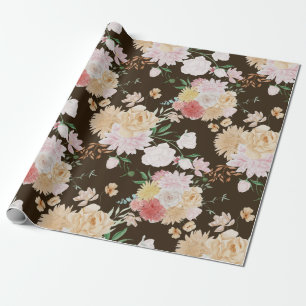 Papier Cadeau Papier à enveloppement Floral Or
