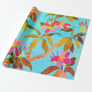 Papier Cadeau Papier à enveloppement Frangipani
