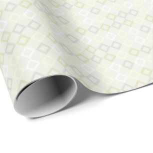 Papier Cadeau Papier à enveloppement HAMbWG - Carreau Crm/Gry/Gl