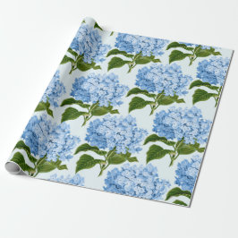 Papier Cadeau Papier à enveloppement Hydrangea bleu