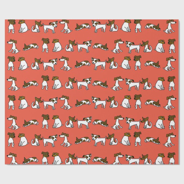 Papier Cadeau Papier à enveloppement Jack Russell (Plat)