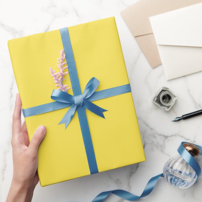Papier Cadeau Papier à enveloppement jaune (Cadeaux)