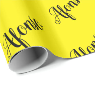 Papier Cadeau Papier à enveloppement jaune Afonso