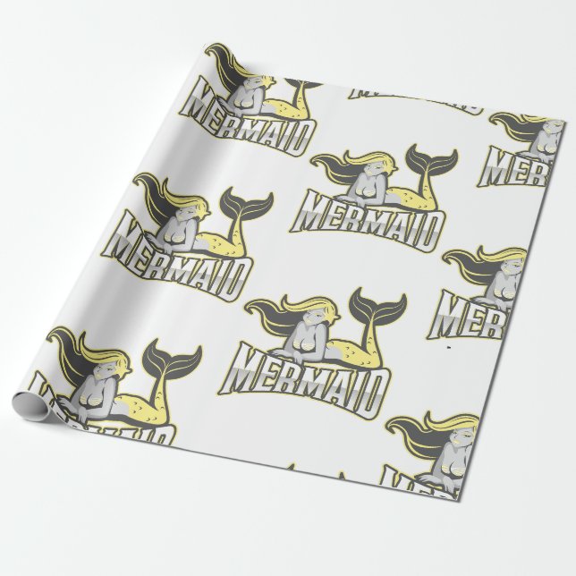 Papier Cadeau Papier à enveloppement jaune de la Flamande mignon (Déroulé)