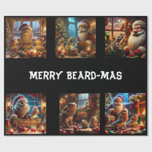 Papier Cadeau Papier à enveloppement Joyeux Beard-Mas