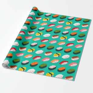Papier Cadeau Papier à enveloppement Kawaii Sushi