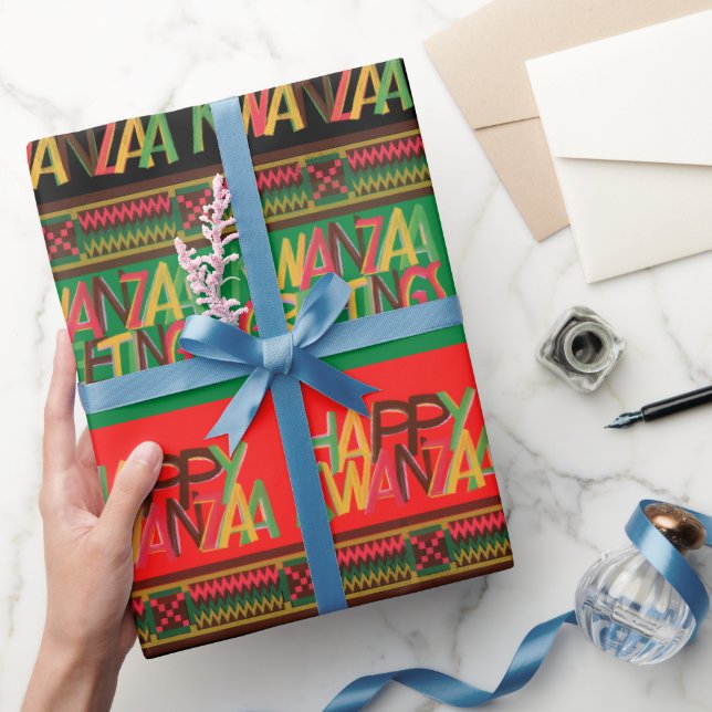 Papier Cadeau Papier à enveloppement Kwanzaa (Cadeaux)