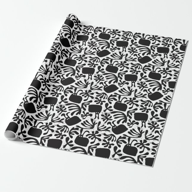 Papier Cadeau Papier à enveloppement lapin moderniste (Déroulé)