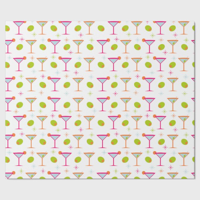 Papier Cadeau Papier à enveloppement martiniquais et olives (Couture)
