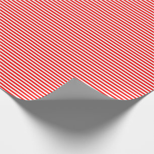 Papier Cadeau Papier à enveloppement mince rouge et blanc