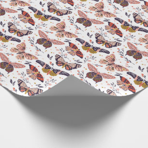Papier Cadeau Papier à enveloppement Motif à papillon