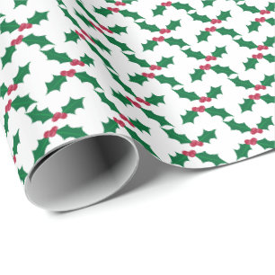 Papier Cadeau Papier à enveloppement Motif Holly Leaf