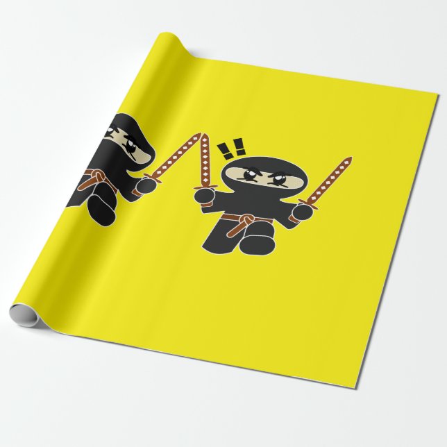 Papier Cadeau Papier à enveloppement Ninja (Déroulé)