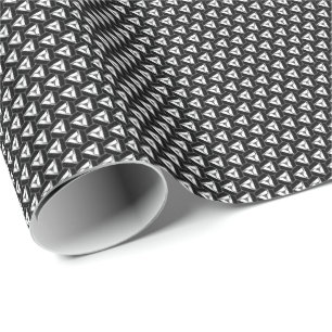 Papier Cadeau Papier à enveloppement noir + blanc élégant