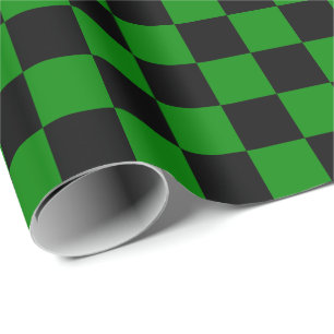 Papier Cadeau Papier à enveloppement noir et vert pour les grand