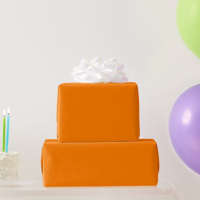 Papier Cadeau Papier à enveloppement orange (Cadeaux de fête)