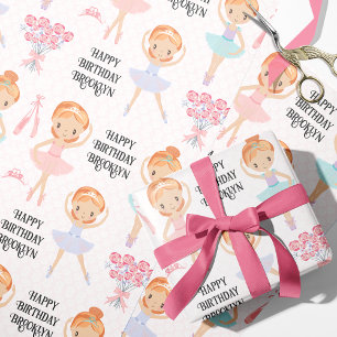 Papier Cadeau Papier à enveloppement personnalisé Ballerina aux 