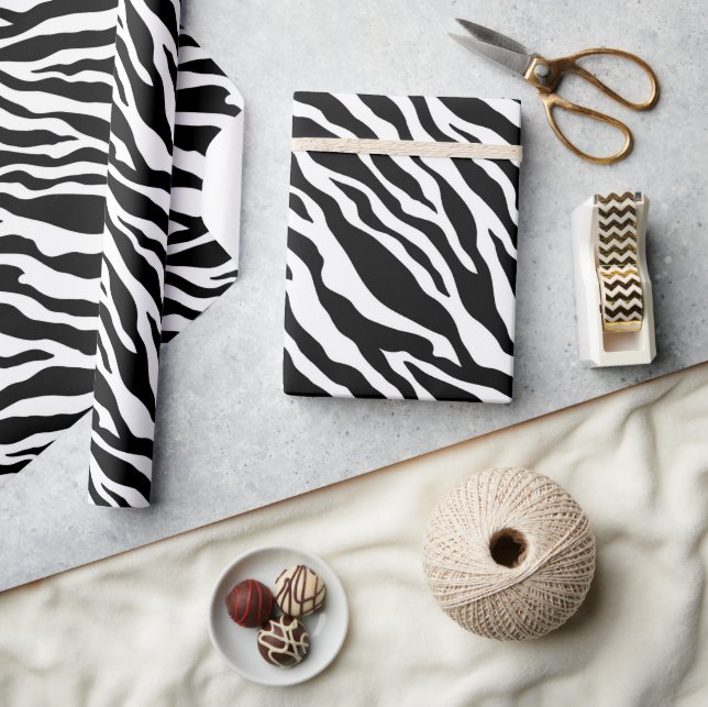 Papier Cadeau Papier à enveloppement Poster de animal Zebra Stri (Artisanat)