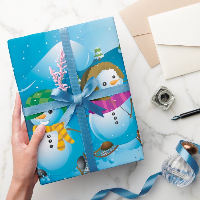 Papier Cadeau Papier à enveloppement pour trois motoneiges (Créateur téléchargé)