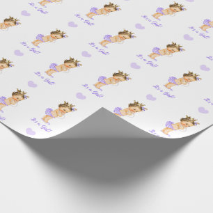 Papier Cadeau Papier à enveloppement Princess (Couronne et perle