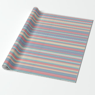 Papier Cadeau Papier à enveloppement rayé pastel d'été