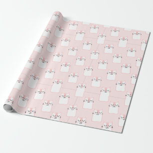 Papier Cadeau Papier à enveloppement rose